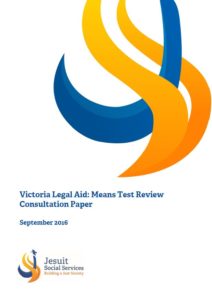 Submission to the Victorian Legal Aid Meant Test Review - front cover image